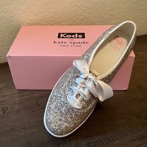 Keds x kate spade new york Champion Glitter / Rose Gold Multi- WF62870